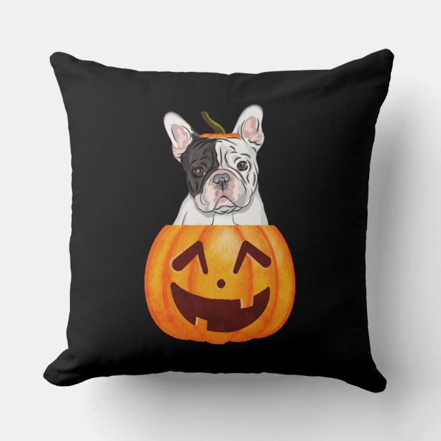 Frenchie Halloween     Cushion (Front)