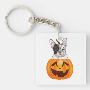 Frenchie Halloween   Key Ring