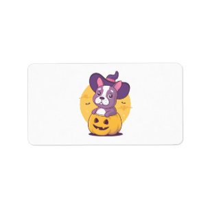 Frenchie Halloween Label