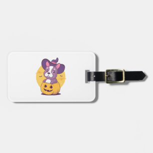 Frenchie Halloween Luggage Tag