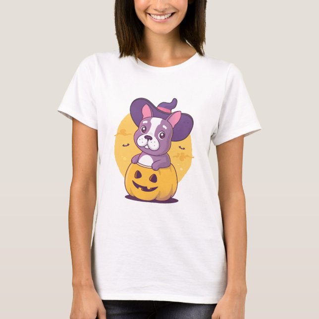 Frenchie Halloween T-Shirt (Front)