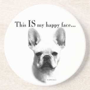 Frenchie Happy Face Coaster