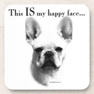 Frenchie Happy Face Coaster