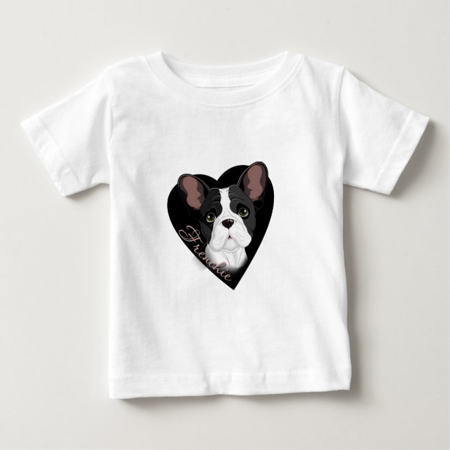 Frenchie Heart Baby T-Shirt (Front)