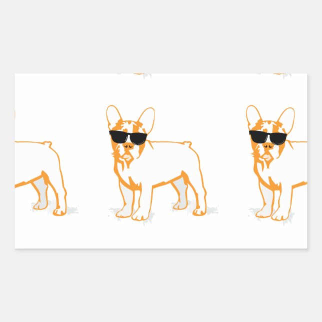 Frenchie Howlelu Rectangular Sticker (Front)