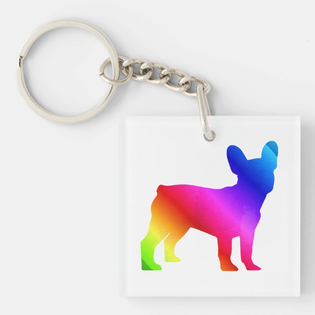 Frenchie    key ring (Front)