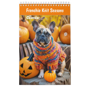 Frenchie Knit Seasons - Cosy Dog Calendar
