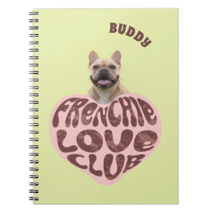 Frenchie Love Club Custom Photo & Name Pistachio Notebook