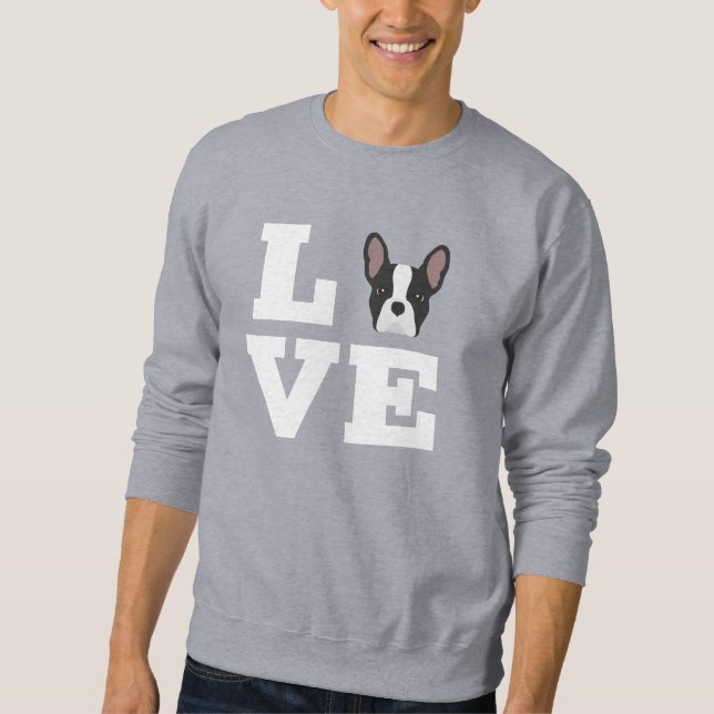 Frenchie Love French Bulldog Sweatshirt (Front)