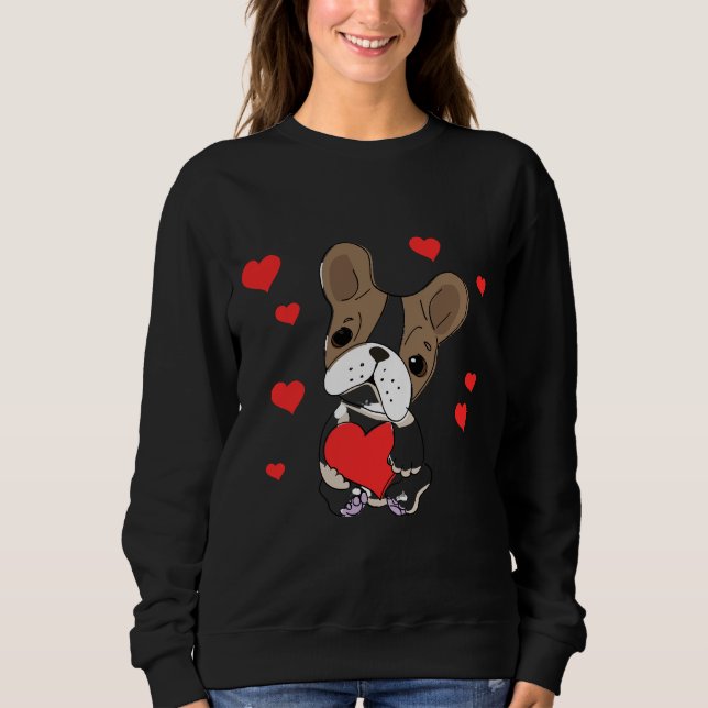 Frenchie Love French Bulldog Sweatshirt (Front)