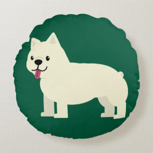Frenchie Lover Green Round Cushion