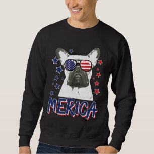 Frenchie Merica French Bulldogs Dog Usa Sweatshirt
