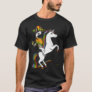 Frenchie Mexican French Bulldog Riding Unicorn Ci T-Shirt