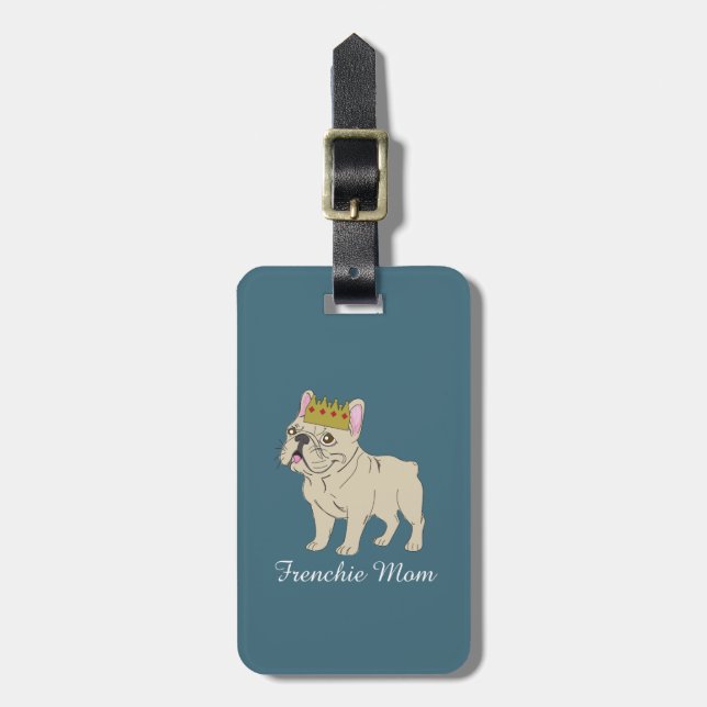 Frenchie Mom Luggage Tag (Front Vertical)