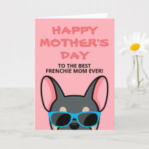 Frenchie Mother's Day Blue Tan French Bulldog