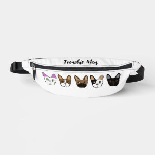Frenchie Mum Adorable French Bulldog Face Bum Bags