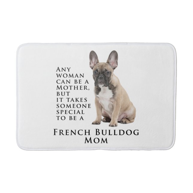 Frenchie Mum Bath Mat (Front)