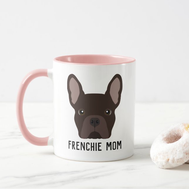 Frenchie Mum Brown French Bulldog Mug (With Donut)