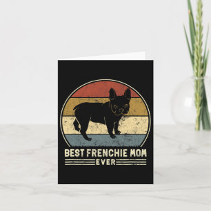 Frenchie Mum Ever Retro French Bulldog Dog Mum Card