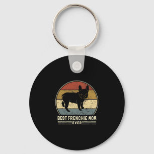 Frenchie Mum Ever Retro French Bulldog Dog Mum  Key Ring