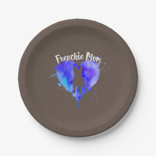 Frenchie Mum French Bulldog Dog Mum Fur Mama Paper Plate