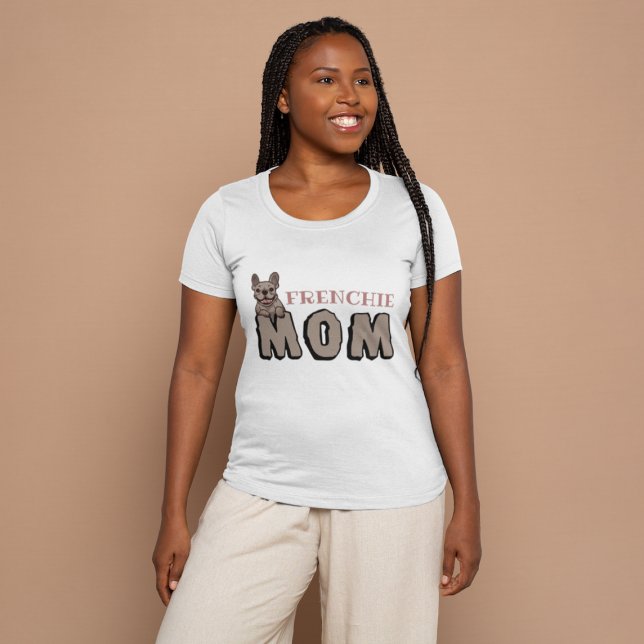 Frenchie Mum French Bulldog Lover Brown T-Shirt (Creator Uploaded)