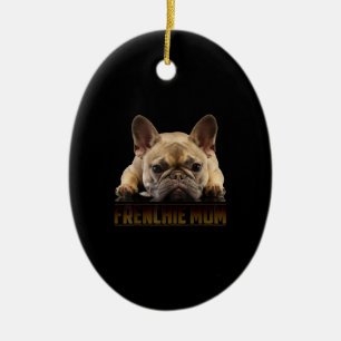 frenchie mum   french bulldog mum gift ceramic tree decoration