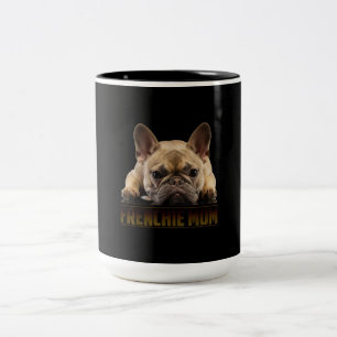 frenchie mum french bulldog mum gift Two-Tone coffee mug
