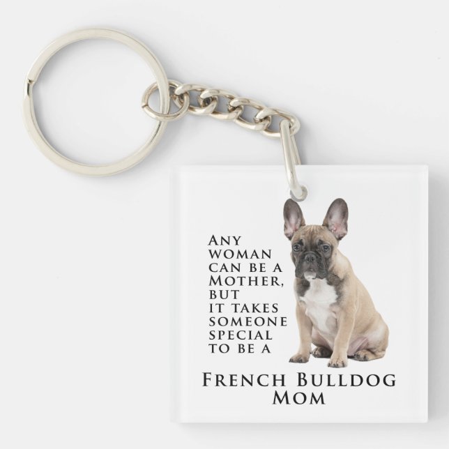 Frenchie Mum Keychain (Front)