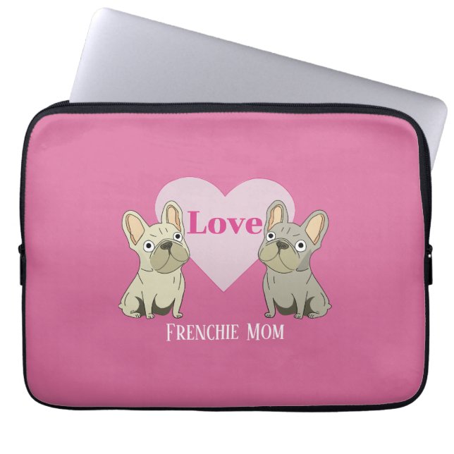 Frenchie Mum Laptop Sleeve (Front)