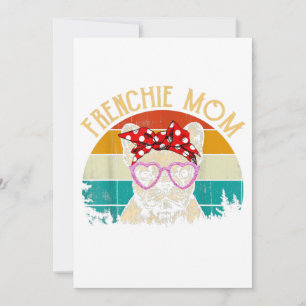 Frenchie Mum Lover Gift Vintage Retro Style Announcement