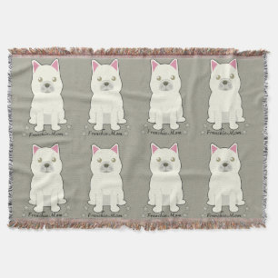 Frenchie mum throw blanket