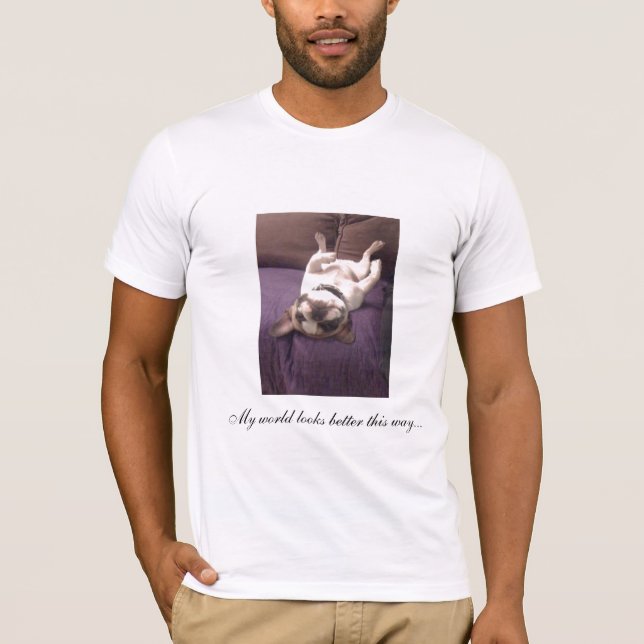 Frenchie on back T-Shirt (Front)