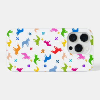 Frenchie on clear iPhone 15 pro case