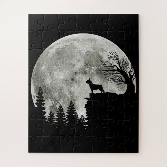 Frenchie On Mountain Halloween Theme Shirts Gift Jigsaw Puzzle (Vertical)