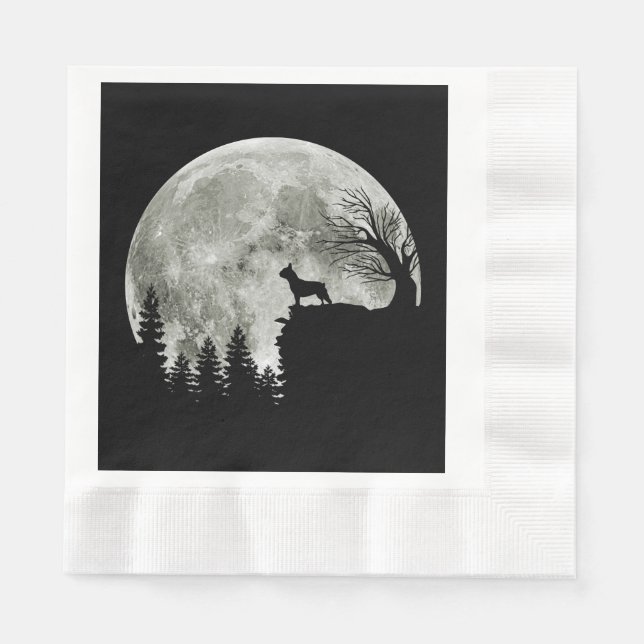 Frenchie On Mountain Halloween Theme Shirts Gift Napkin (Front)
