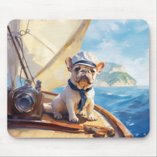 Frenchie on on a yacht mouse pad