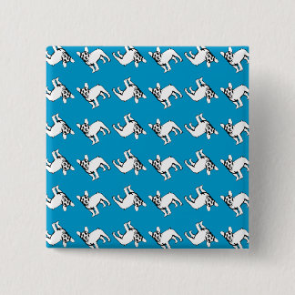 Frenchie Pattern pure 15 Cm Square Badge