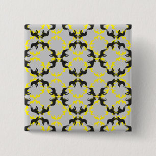 Frenchie Pattern pure 15 Cm Square Badge