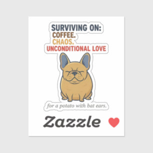 Frenchie Potato Coffee Chaos Love Funny Dog Mum