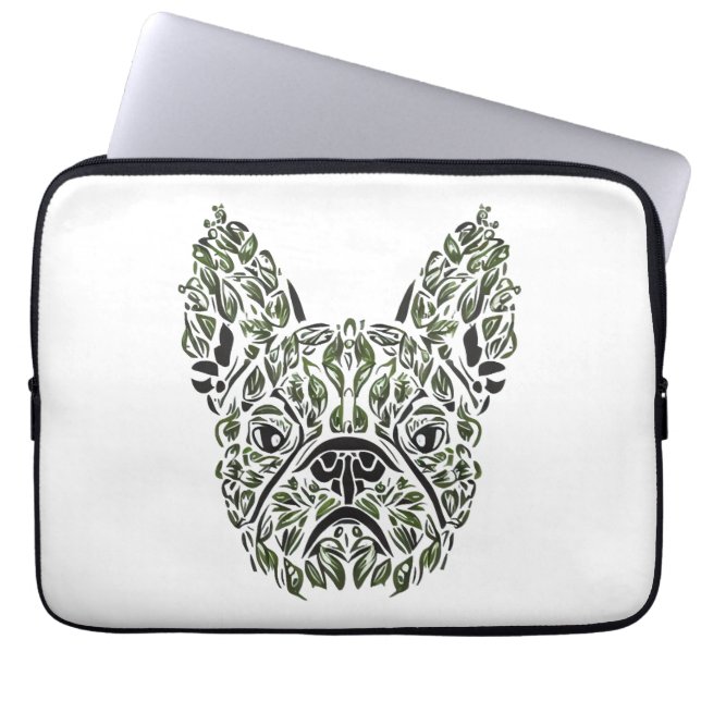 Frenchie Puppy Art Laptop Sleeve (Front)