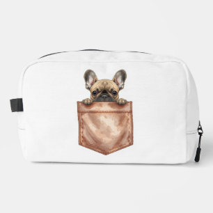Frenchie Puppy Pocket Makeup Bag & Pencil Case