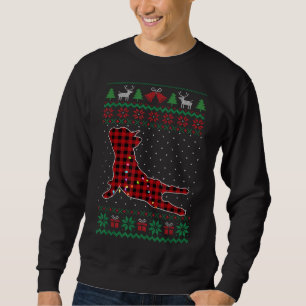 Frenchie Red Plaid Buffalo Funny Ugly Christmas Sw Sweatshirt