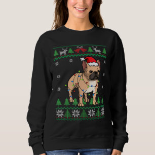 Frenchie Santa Claus Cute French Bulldog Ugly Chri Sweatshirt