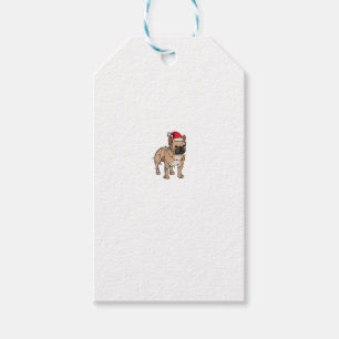 Frenchie Santa Hat & Christmas Lights Cute French Gift Tags