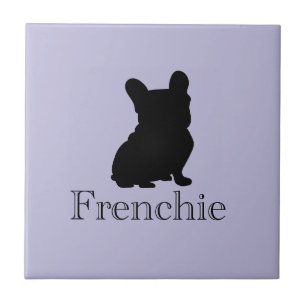 Frenchie silhouette tile