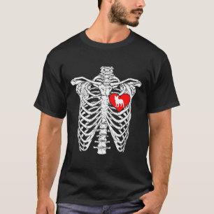Frenchie Skeleton Rib Cage French Bulldog Dog Hal T-Shirt