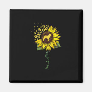 Frenchie Sunflower Mum French Bulldog Lover Gift Magnet