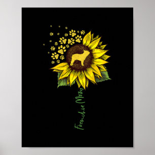 Frenchie Sunflower Mum French Bulldog Lover Gift Poster