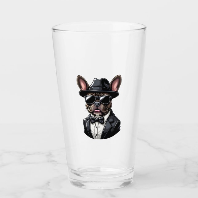 Frenchie The Gangster Glass (Front)